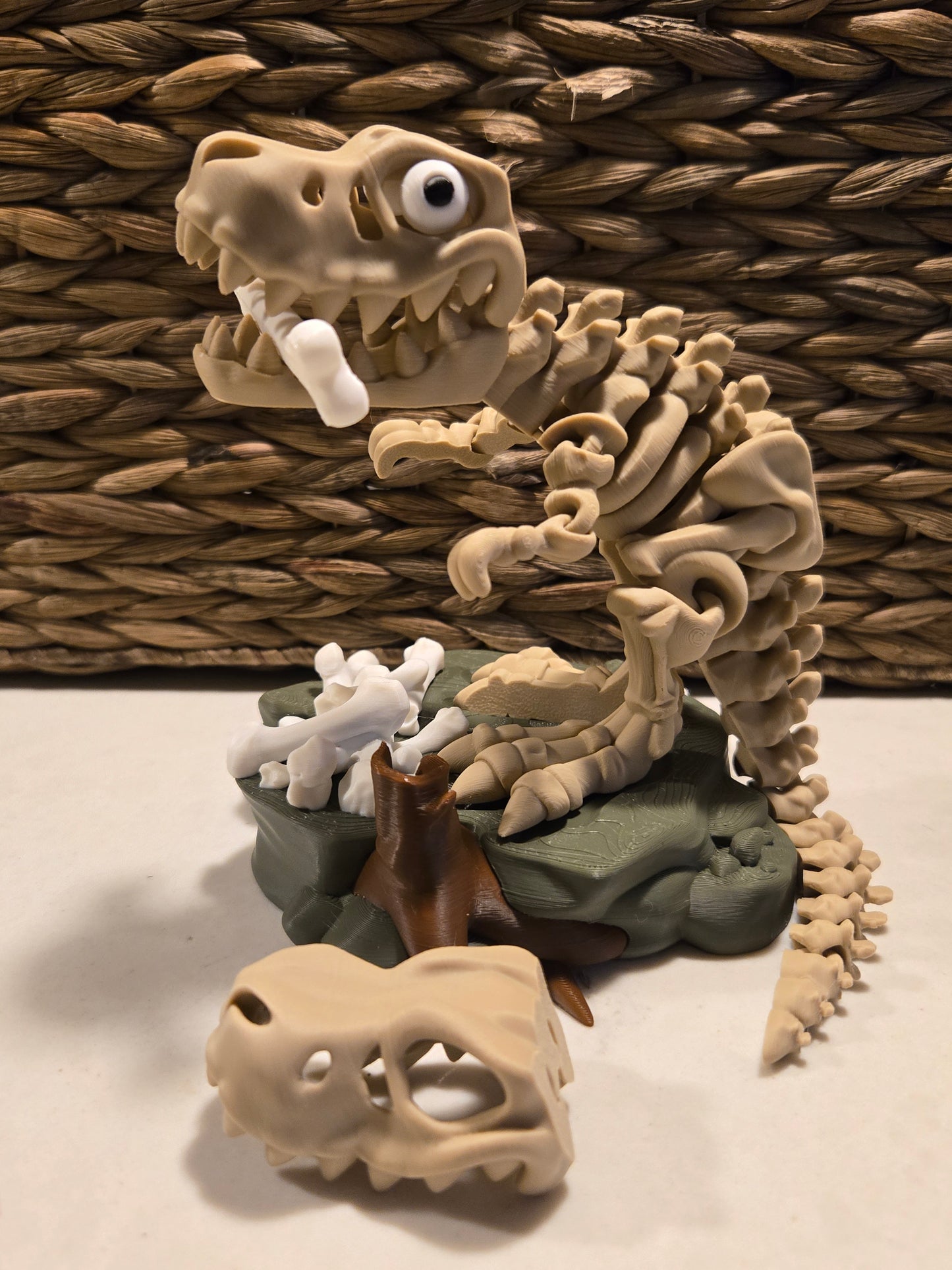 Skeleton T-rex with stand