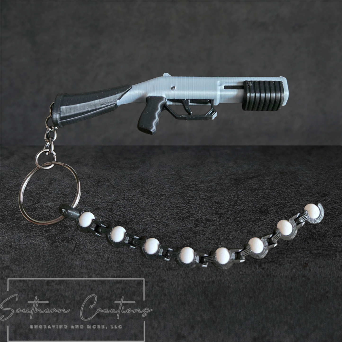 Pump Action Shotgun Keychain-Functional Blaster and Fidget Toy