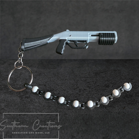 Pump Action Shotgun Keychain-Functional Blaster and Fidget Toy