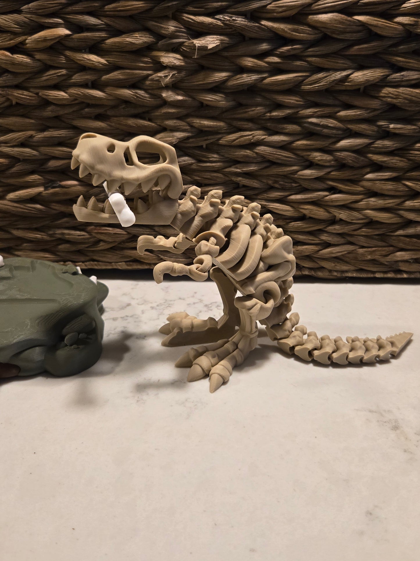 Skeleton T-rex with stand