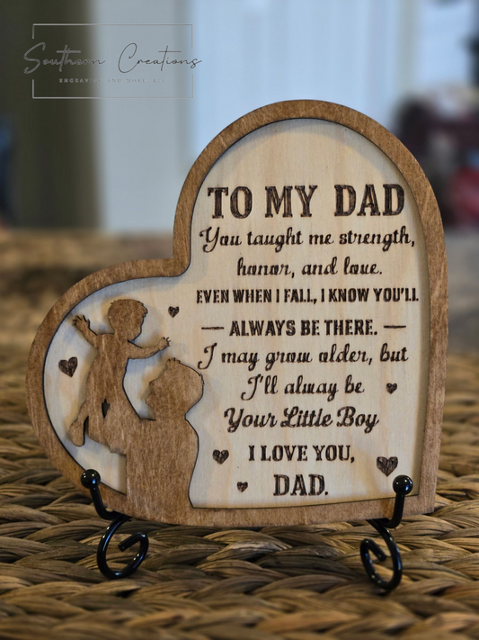 Father's Day Heart Plaque